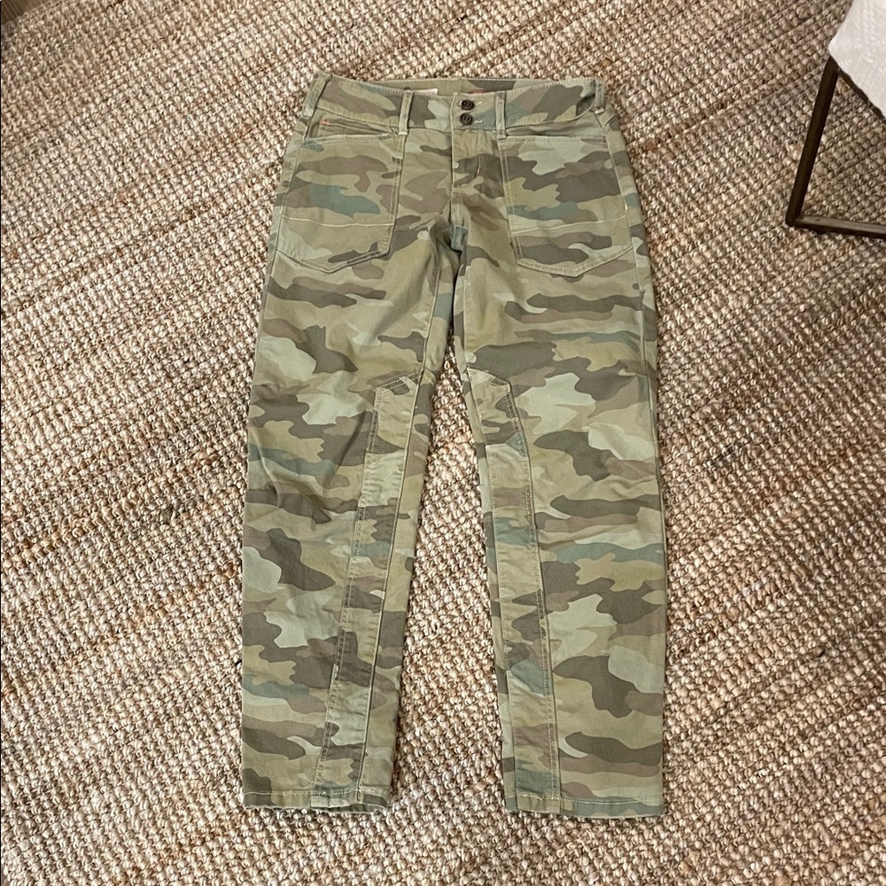 Anthropologie Camouflage Straight Leg Pants